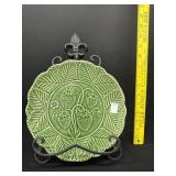 Bordallo Pinheiro Green Strawberries Plate