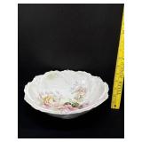 Hand Painted Antique Porcelain Serving Bowl