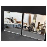 2 Square 13" Table Display Mirrors
