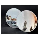 2 Round Table Display Mirrors 12"