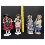 4 Danbury Mint Dolls Of The World