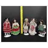 5 Danbury Mint Dolls Of The World
