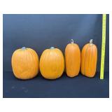 4 Tall Orange Halloween Pumpkins