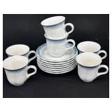 7 Mikasa Country Club Cups and Saucers