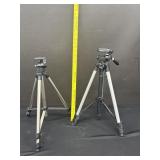 2 Adjustable Camera Tripods