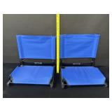 2 Stadium Chairs W/ Back Supports