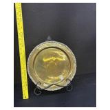 Sculptured Edge Brass Charger