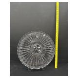 Huge Heavy Serving Glass Center Piece