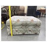 Vintage Blue Floral Footstool