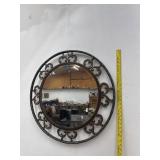Round Metal Wall Mirror 28"