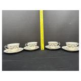 4 Epiag Czechoslovakia Cups and Saucers