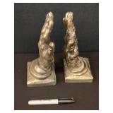 Vintage Metal Praying Hands Bookends