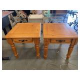 Pine Side Lamp Tables Clean
