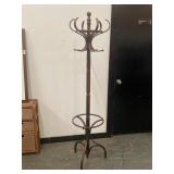 Vintage Coat & Hat Rack 6 Ft. Tall