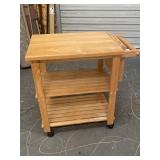 Kitchen Cart W/ Cutting Board Top