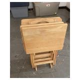 4 Wood TV Trays