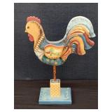 Vintage Wooden Tole Art Rooster