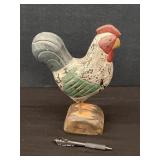 Wood Rooster Figurine