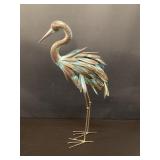 Tall Metal Wading Bird