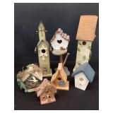 Lot of 8 Decorative Bird Houses
