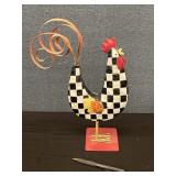 Black & White Wood Rooster