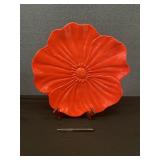 14" Orange Flower Petal  Platter