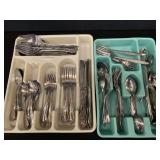 2 Sets Flatware W/Holders