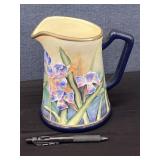 Vintage Floral Ceramic Pitcher