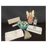 Lot Misc Bathroom Decor Sign Basket Towels More