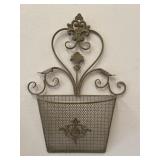 Metal Wall Hanging Basket 21" Long
