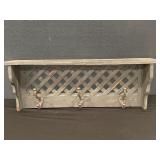 25"  Handing Wall Shelf W/ Hooks