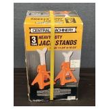 New Central Machinery 3 Ton Jack Stands