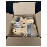 Lot of 12 Natural Bristle Paint  Brushes 4"