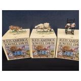 3 Lowell Davis Figurines Signed