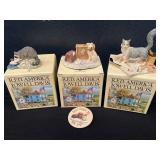 3 Lowell Davis Figurines Signed