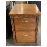 Oak 2 Drawer File Cabinet
