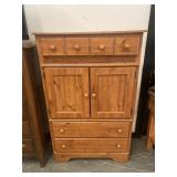 Pine Chest of Drawers W/ Cabinet