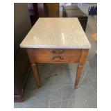 Marble Top 1 Drawer Lamp Table on Coasters