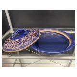 Vintage Blaisdell Stoneware Covered Dish