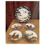 Vintage Decorative Rooster Plates