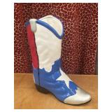 Vintage Texas Flag Collection Boot Vase 12"