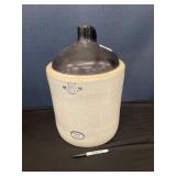 Vintage Western Stoneware #5 Whiskey Jug 17" Tall