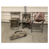 3 Camo Deer Stand Chairs