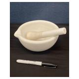Vintage Ceramic Mortar And Pestle