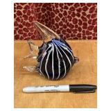 Vintage Art Glass Paperweight Fish
