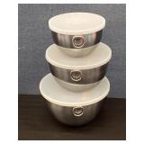 Revere Ware Stainless Bowls W/Lids