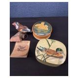 Hai Feng Goldfinch & Wood Boxes Mallard