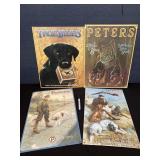 4 Vintage Metal Signs Hunting Dogs