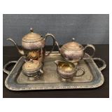 Antique Rogers Silver Plate Tea Coffee Set