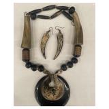 Vintage Native American Necklace & Earrings